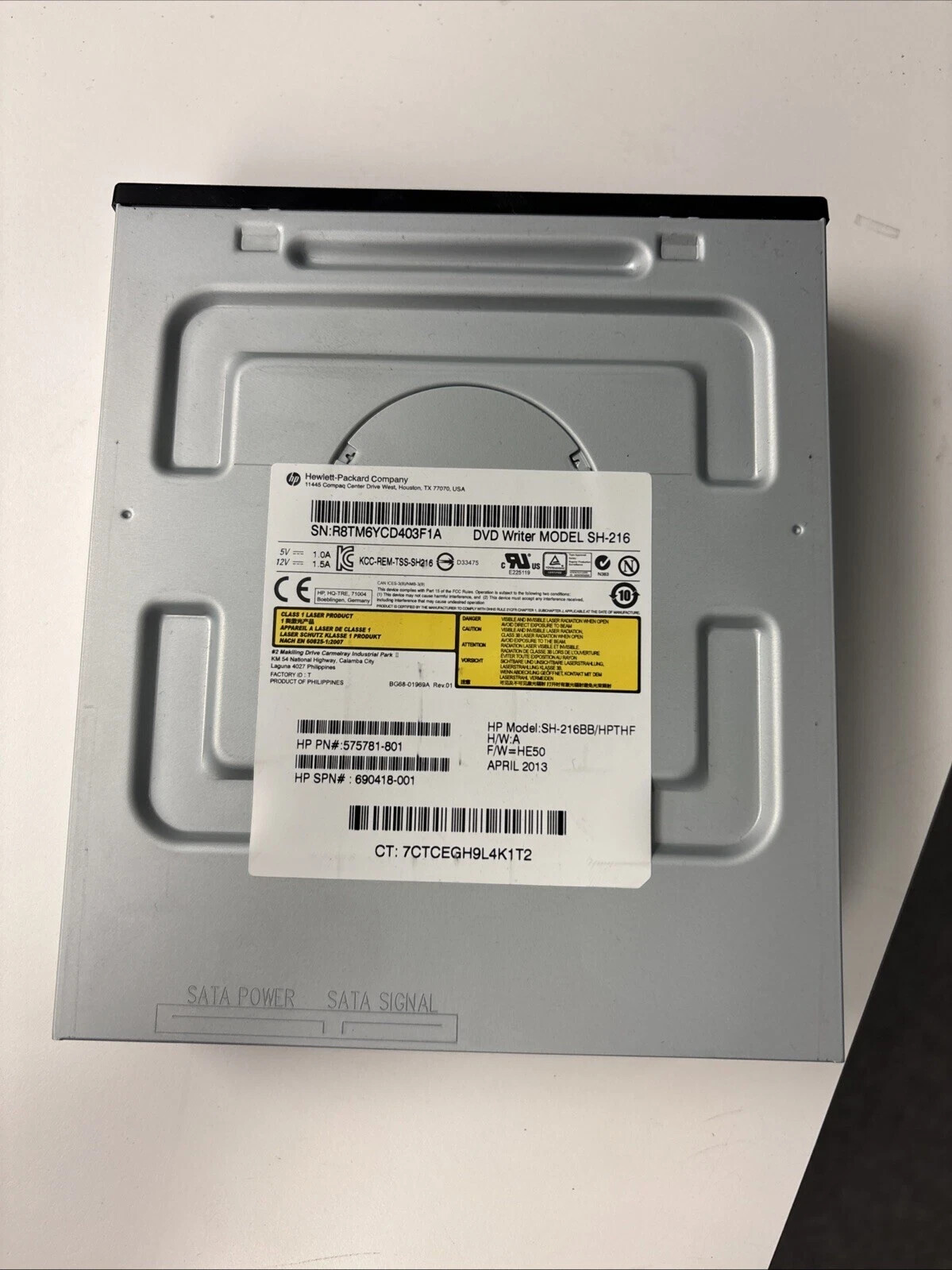 HP DVD Writer Drive Compaq Pro 6000 Series Tower SATA 575781-500, 581600-001