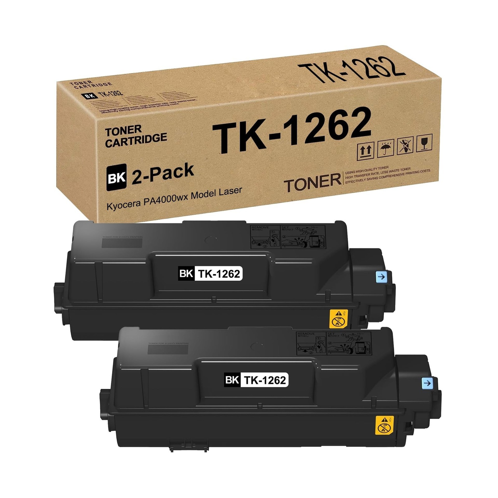 TK-1262 TK1262 Black Toner Cartridge Compatible for Kyocera 1T0C150US0 Toner ...