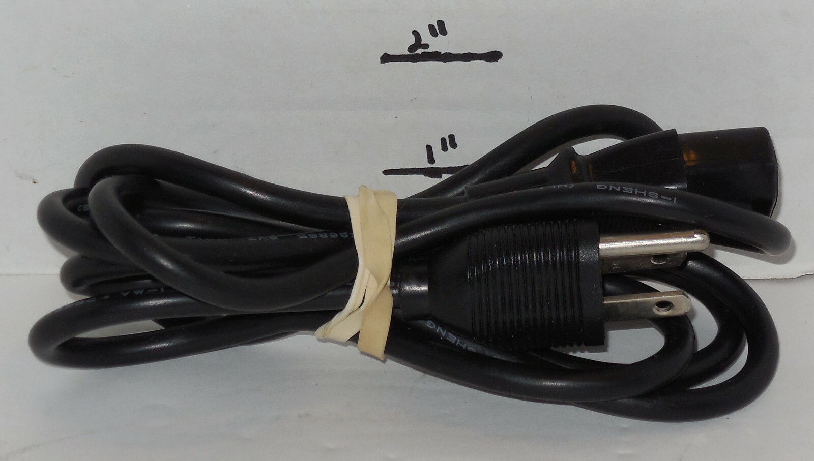 I-Sheng  E68265 SVT 18 AWG CSA LL81924 VW1 Monitor PC Power Cable Cord 6 FT