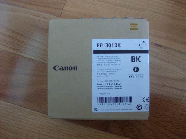 2017 GENUINE Canon PFI-301BK Black Ink Tank IPF9000 IPF8000 1493B001AA IPF8100
