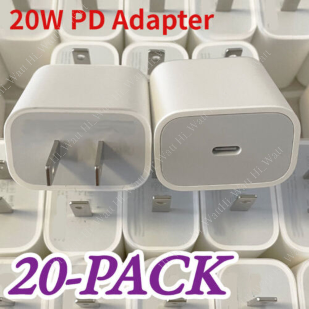 20x Lot 20W USB Type C Power Adapter Fast Charger Cube Block For iPhone Android