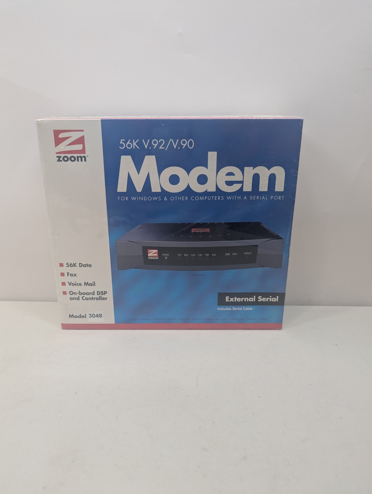 External 56k V.92/V.90 Zoom Fax Modem Model 3048 - Brand New Factory Sealed