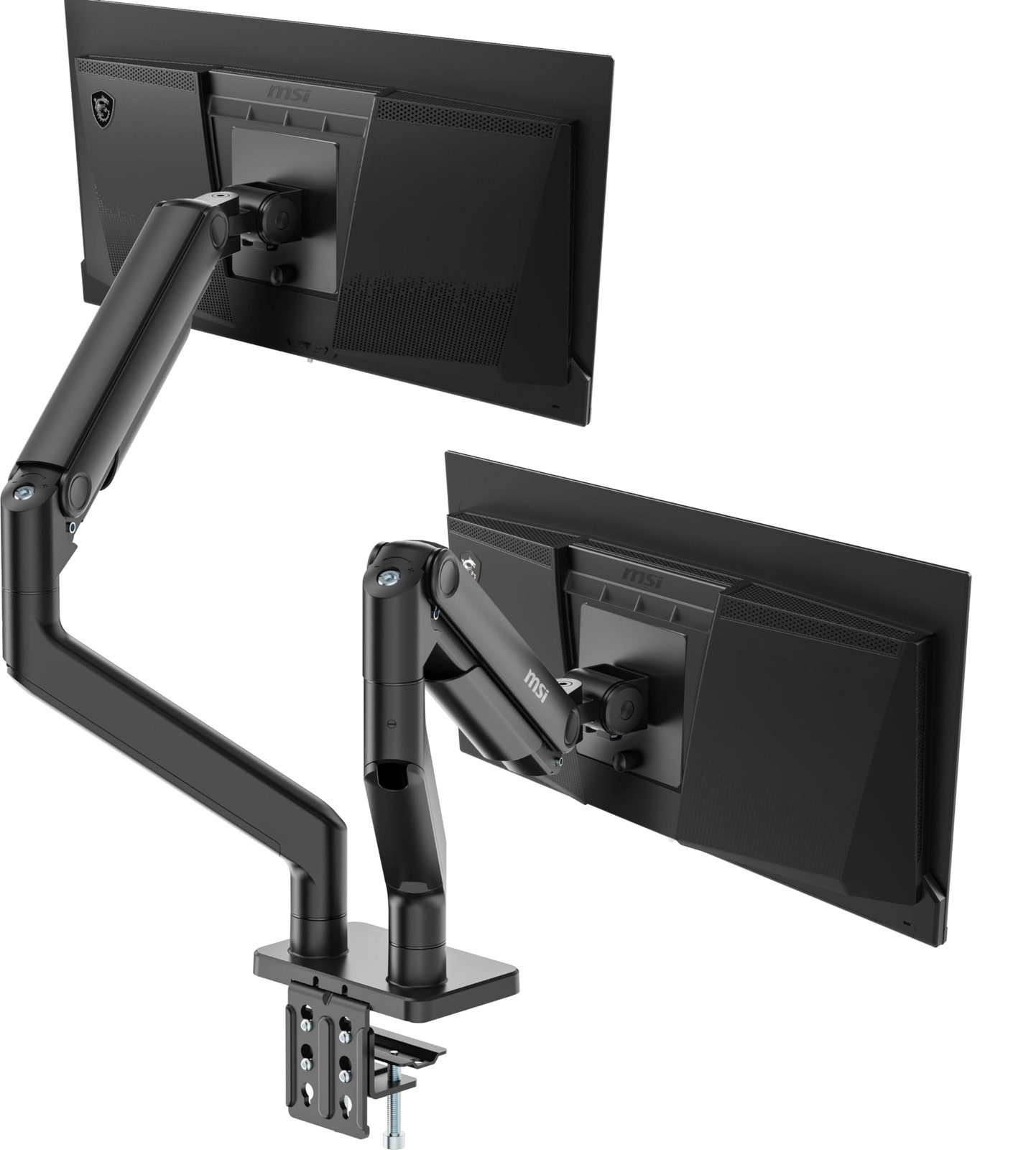 MSI MAG MT201D - Premium Heavy Duty Dual Monitor Stand Arms, 17-45 Support, V...