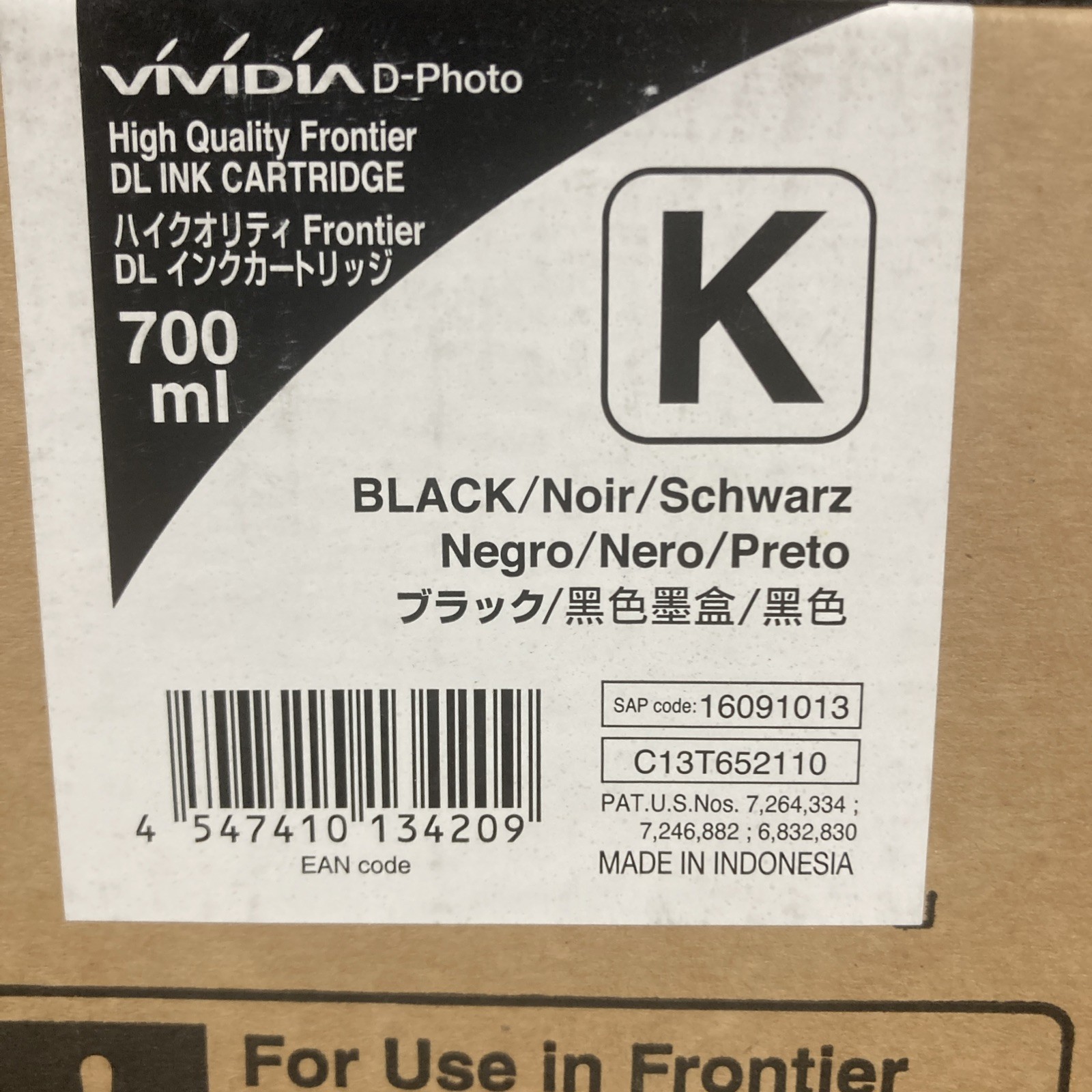 FujiFilm 16091013 Black Ink 700ml C13T652110 For Frontier DL600 DL650 Ex07/26