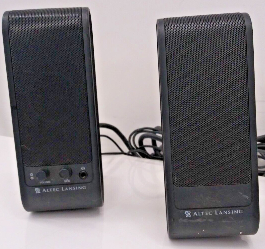 ALTEC LANSING VS2221 POWERED AUDIO SYSTEM LEFT RIGHT SPEAKERS ONLY