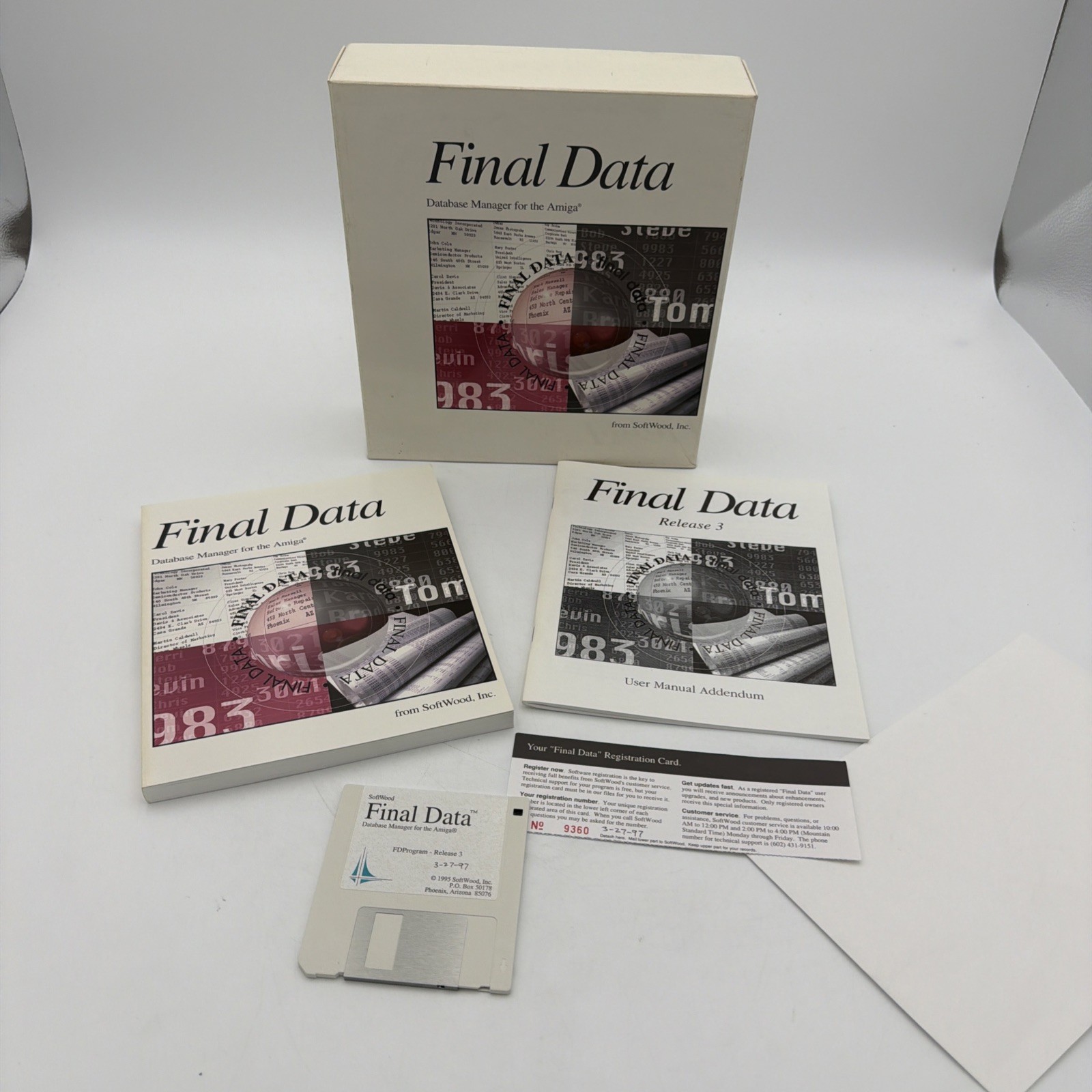 Final Data Release 3 Commodore Amiga Database Software Complete Box Tested