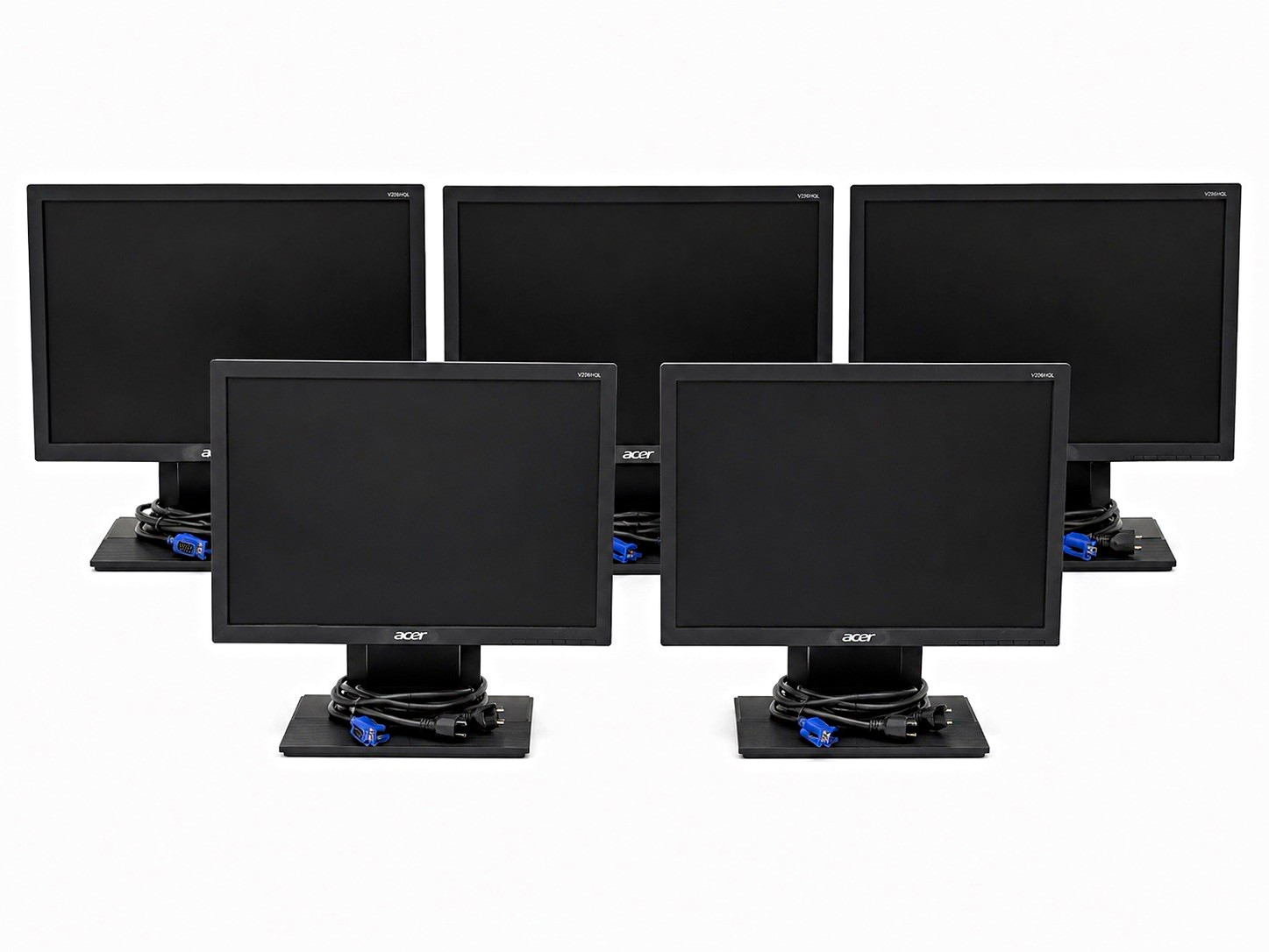 Acer V193HQ Lot of 5 LCD Monitors 19-22.9in 1280x1024 4:3 VGA Black
