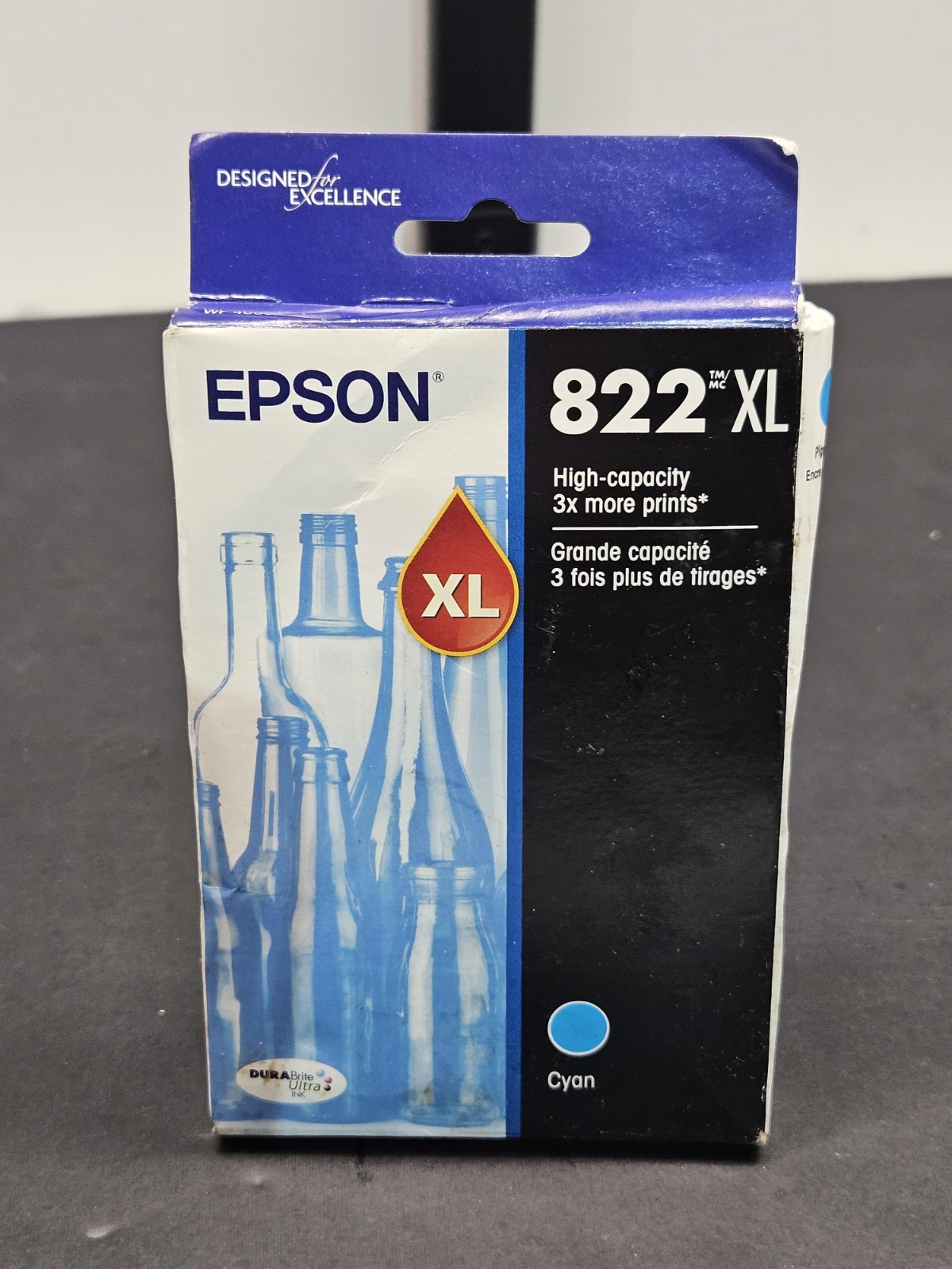 Sealed Genuine Epson 822XL High Capacity Cyan Cartridge Exp 01/29