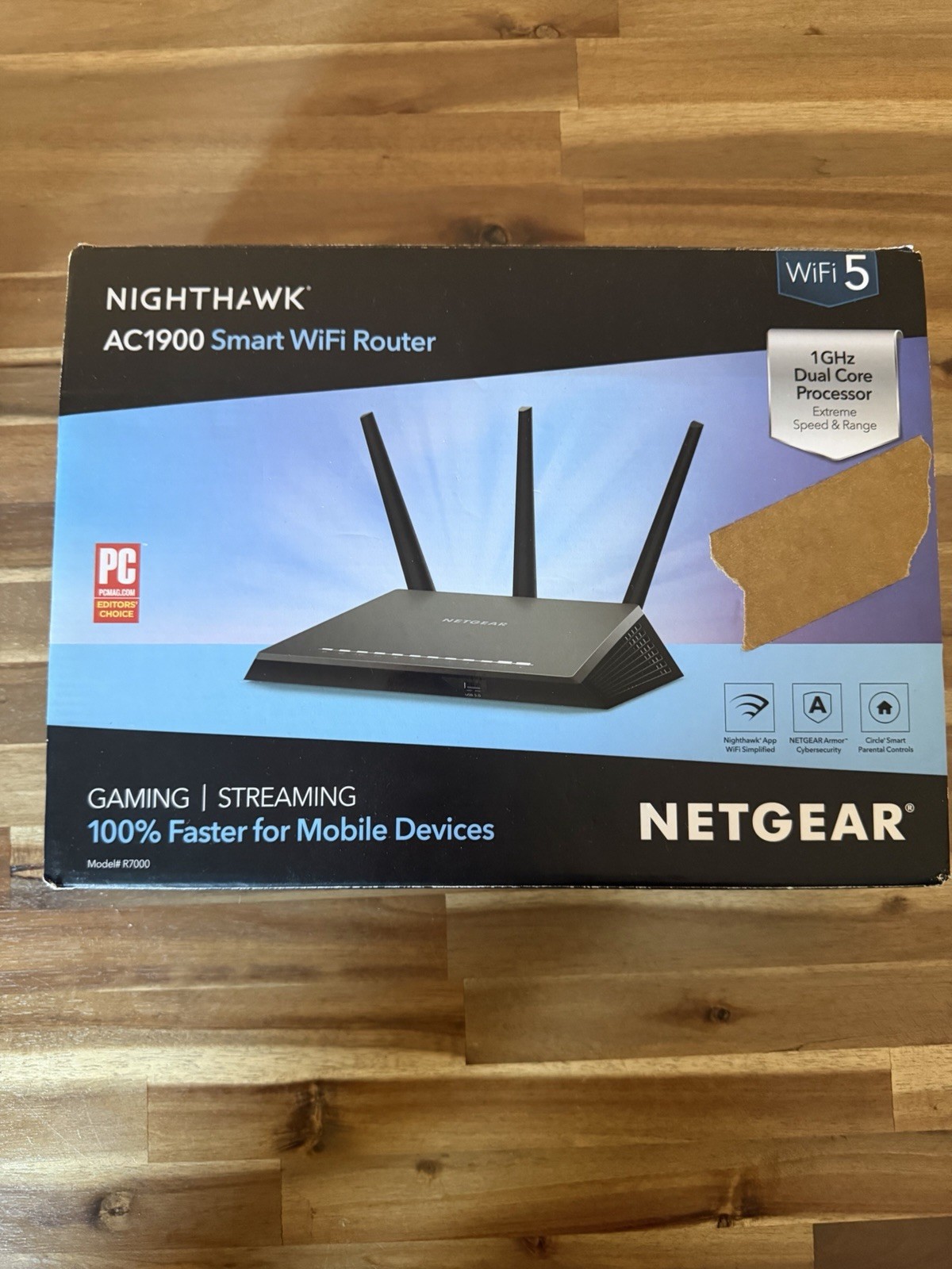 NETGEAR Nighthawk AC1900 Dual-Band WiFi 5 Router R7000 4-Port USB 3.0