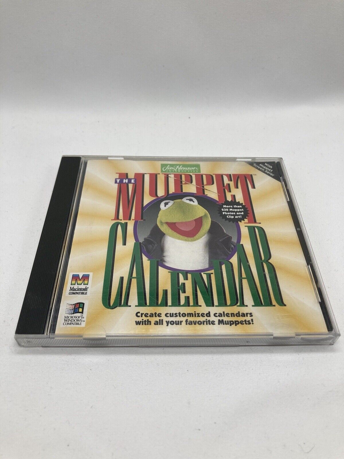 Jim Henson Interactive THE MUPPET CALENDAR PC CD-ROM 90s Clip Art Pics Kermit