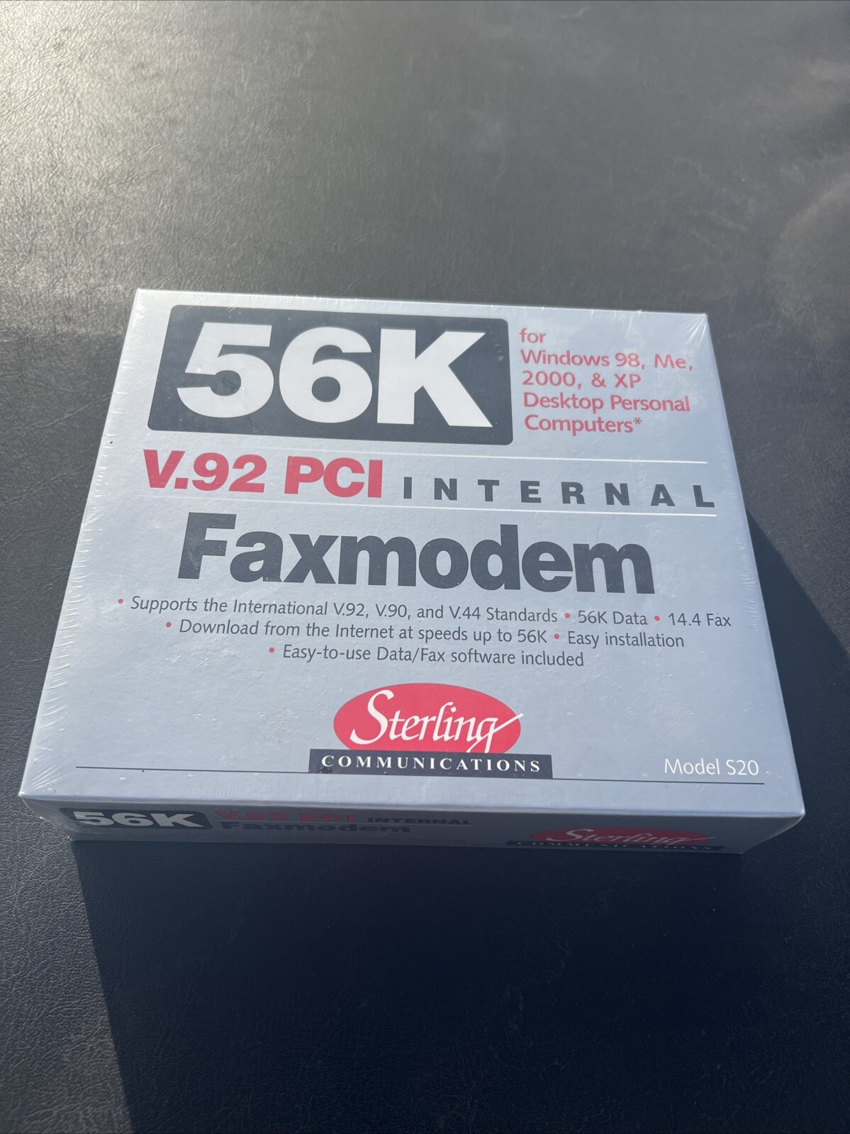56k V.92 PCI INTERNAL FAX MODEM / Sterling communications/ Model S20 / NOS