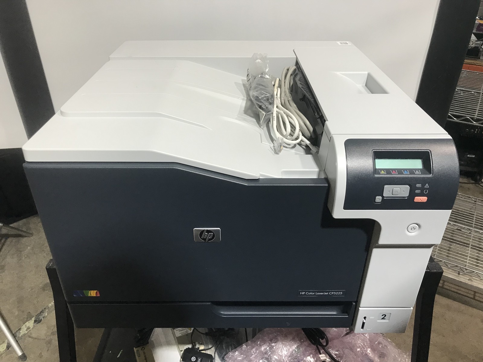HP Color LaserJet CP5225 Professional Printer 19.7k Pg Ct w/ Toner & Cables