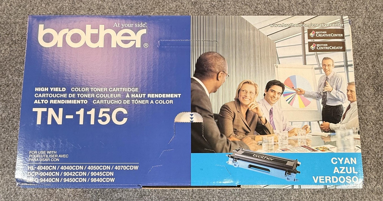 Brother TN-115C Cyan High Yield Laser Toner Cartridge 4000 Page Genuine OEM