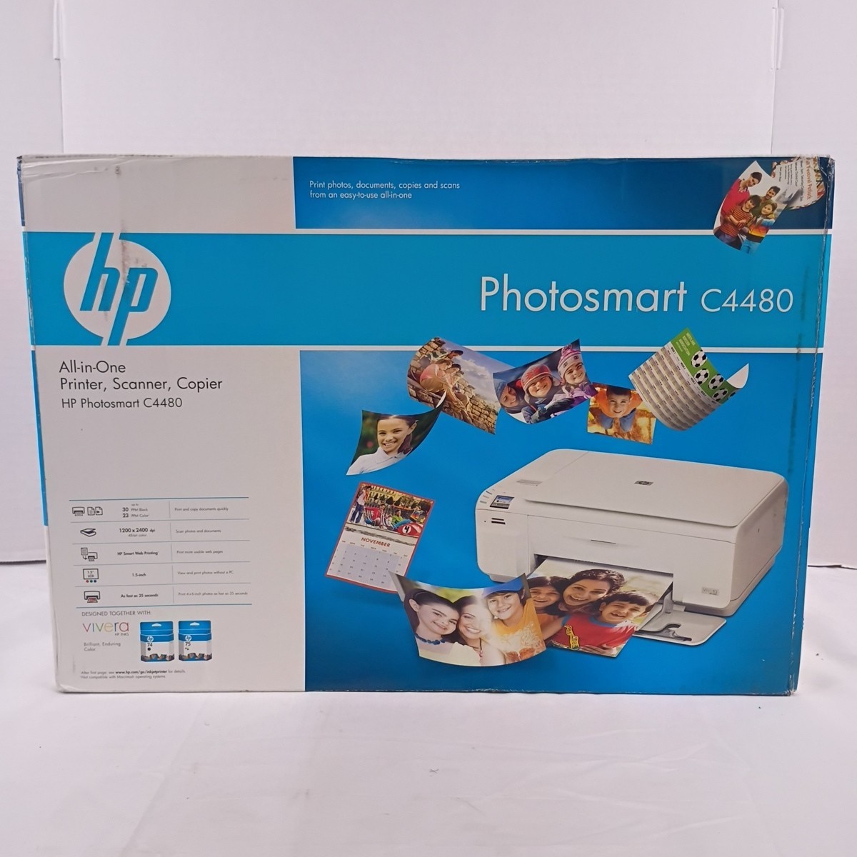 HP Photosmart C4480 All-in-One Inkjet Printer, Scanner, Copier New in Box