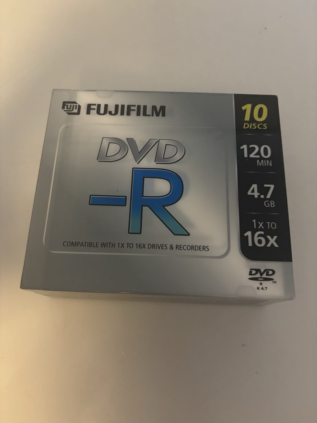 10 Discs NWT Fujifilm DVD-R 1.4 GB / 120 1x - 16x, For Drives & Recorders