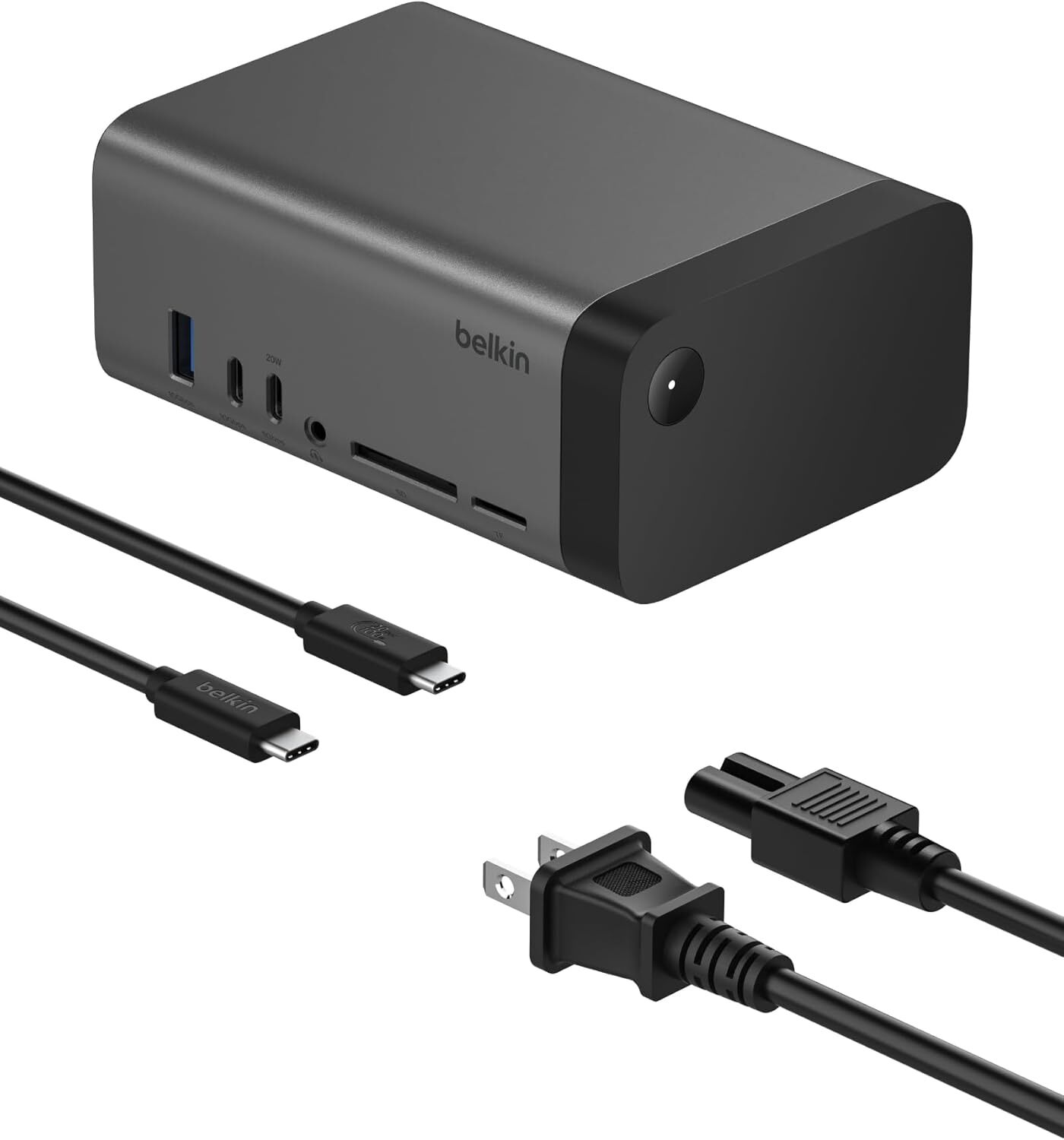 Belkin 11-in-1 Pro GaN Dock 150W USB-C Hub 8K Triple 4K HDMI Ethernet SD Silver