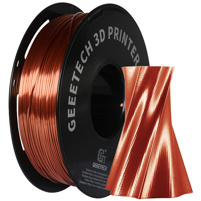Geeetech Silk PLA 3D Printer Filament 1.75mm 1KG/roll Glossy Silky Shiny Color