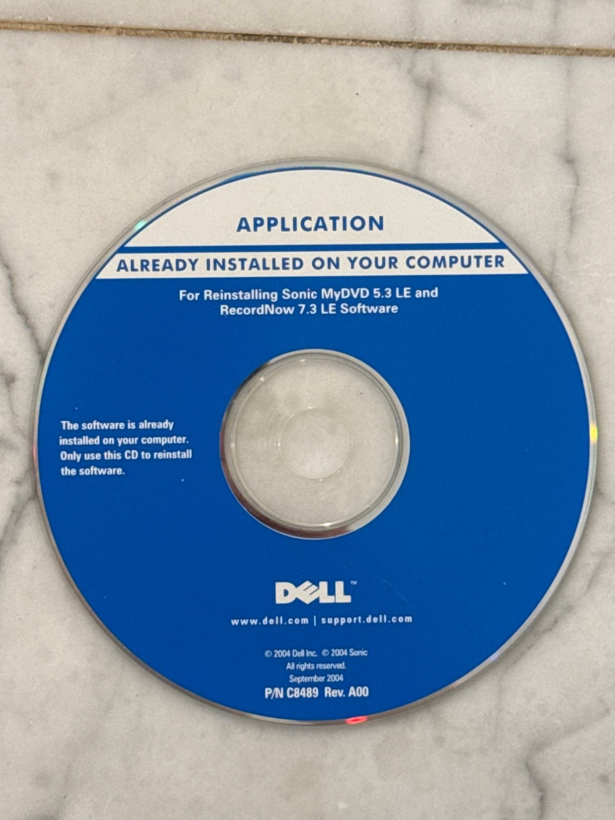 Dell Application CD Sonic MyDVD 5.3 LE RecordNow 7.3 LE Disc Only No Case
