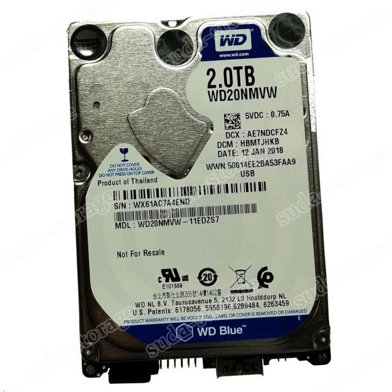1PCS Western Digital 2TB WD20NMVW-11EDZS7 USB 3.0 Portable External HDD Hard Dr