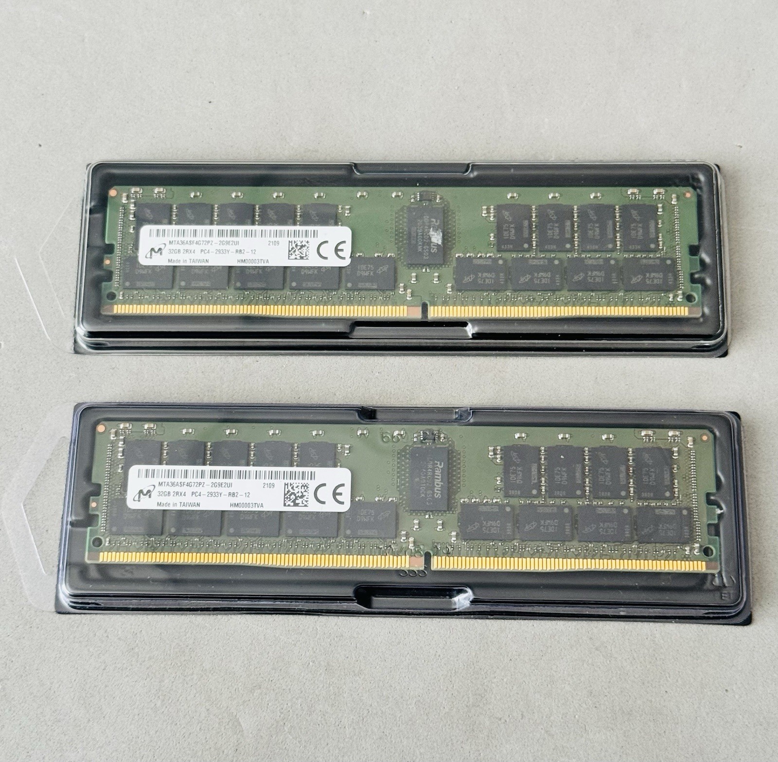 *WILL NOT POST* MICRON 64GB (2X32GB) 2RX4 PC4-2933Y MEMORY MTA36ASF4G72PZ-2G9E2