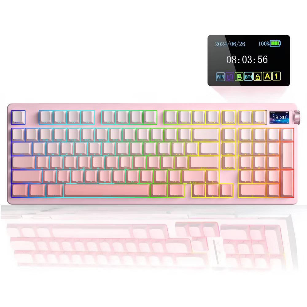 AULA NOVA 99 96% Wireless Mechanical Gaming Keyboard Hot Swap RGB TFT