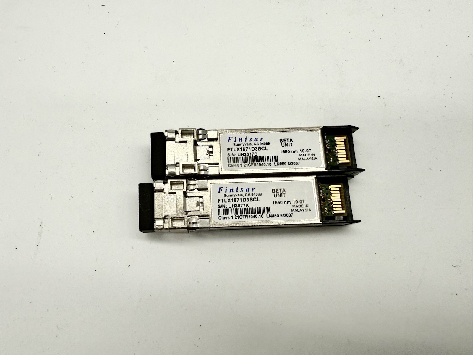 2PCS Finisar FTLX1671D3BCL SFP+ 10G-1550nm-40km Single Mode Optical Transceiver