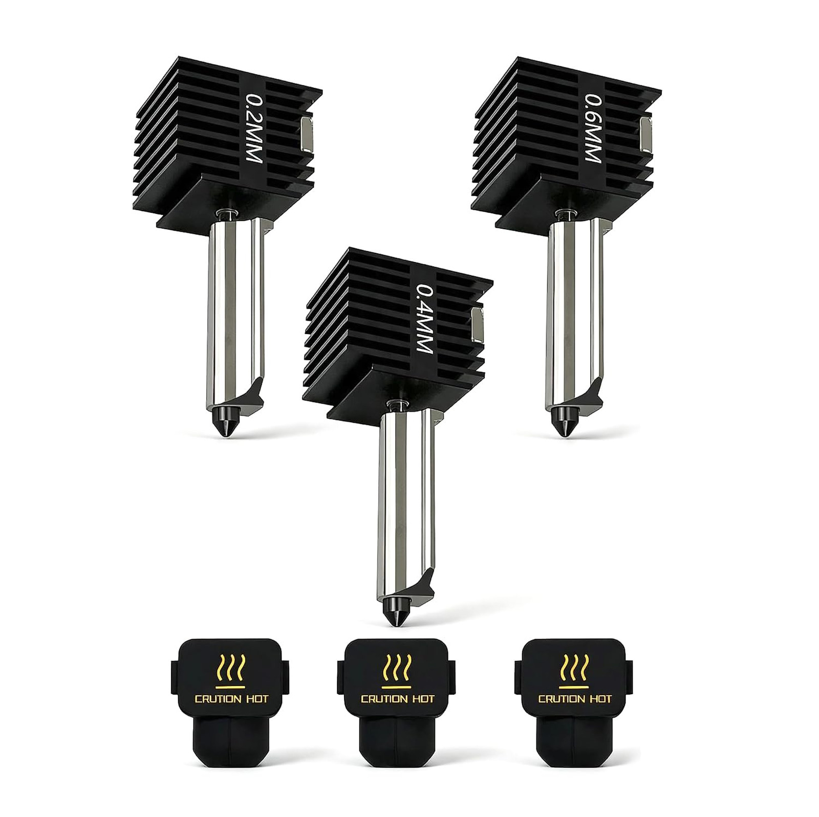 0.2mm+0.4mm +0.6mm 3pcs A1 Mini A2L Upgrade Hotend Kit, 3D Printer Print Head