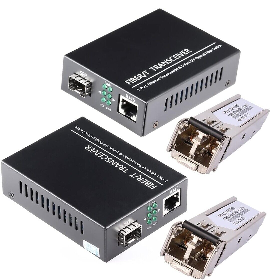 A Pair Of 1.25g/s Bidi Gigabit Multimode Fiber Ethernet Media Converter With 2pc