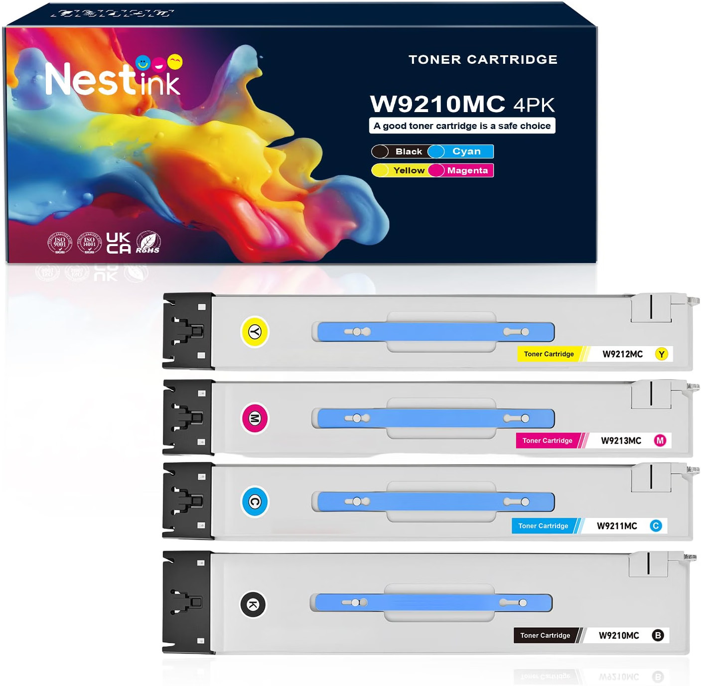 4-Pack Toner Cartridge Black Cyan Magenta Yellow W9210MC With Chip BN