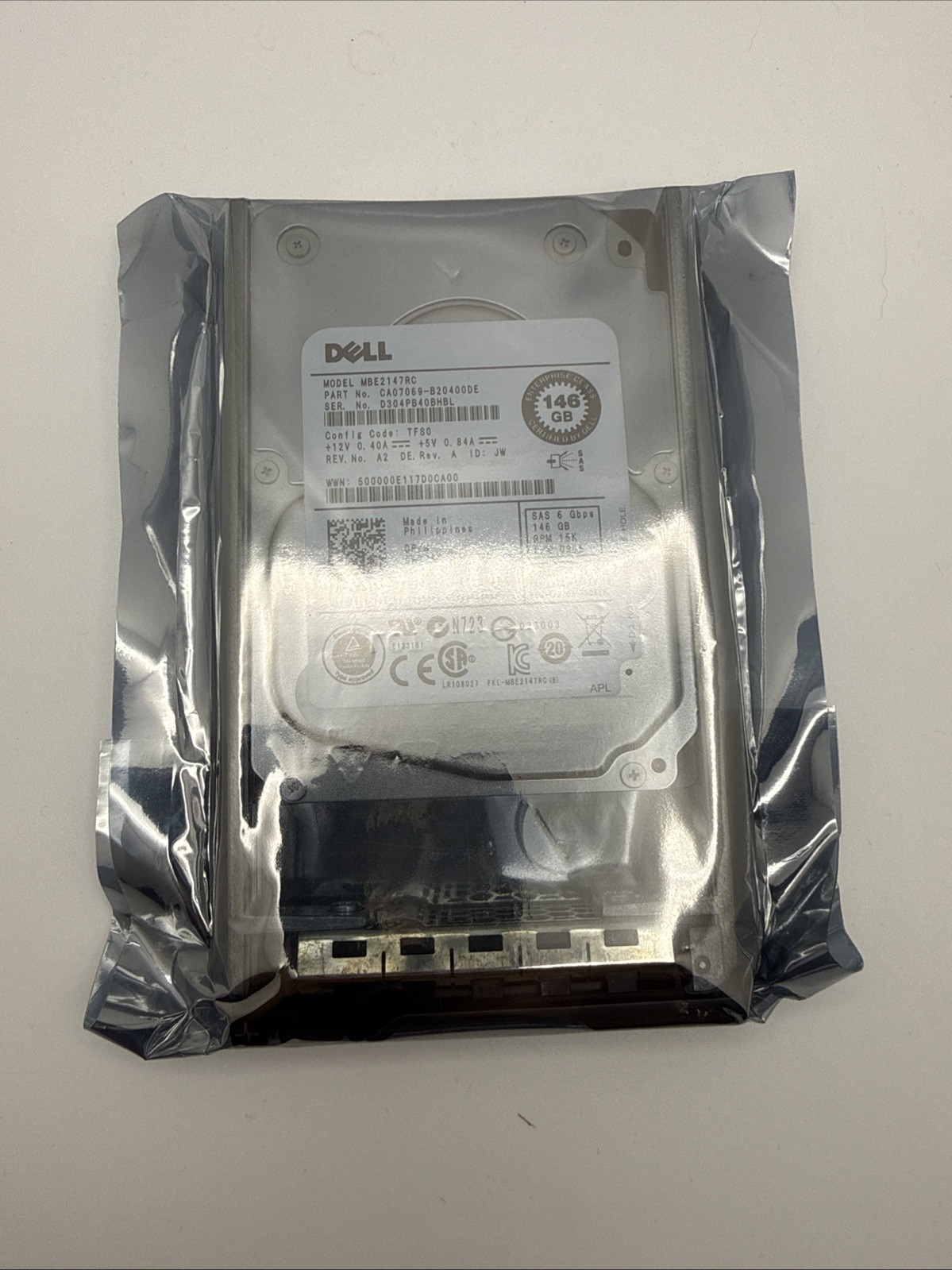 W328K 0W328K Dell MBE2147RC 146GB 15K RPM 6Gb/s 2.5" SAS SERVER HDD Hard Drive