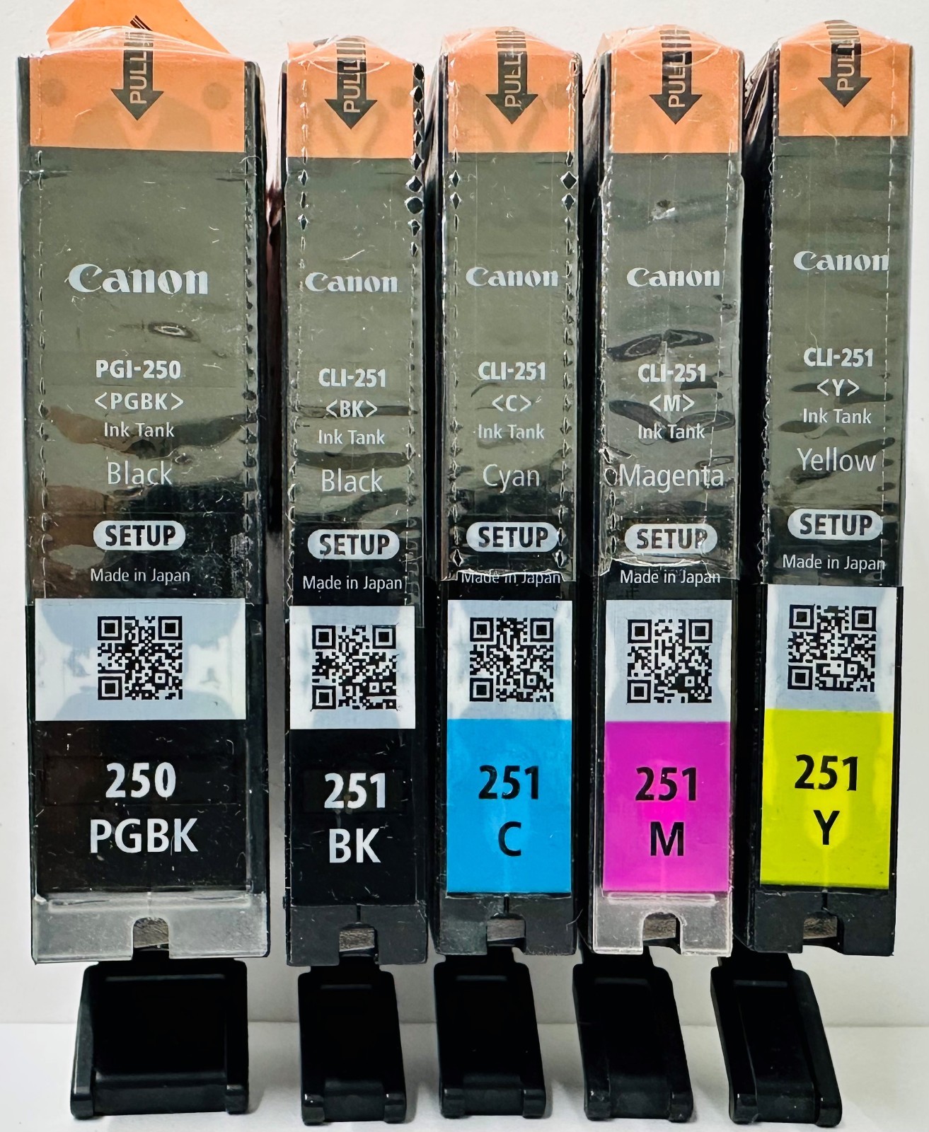 New Genuine Canon PGI-250 CLI-251 Black Color 5PK Setup Ink Cartridges