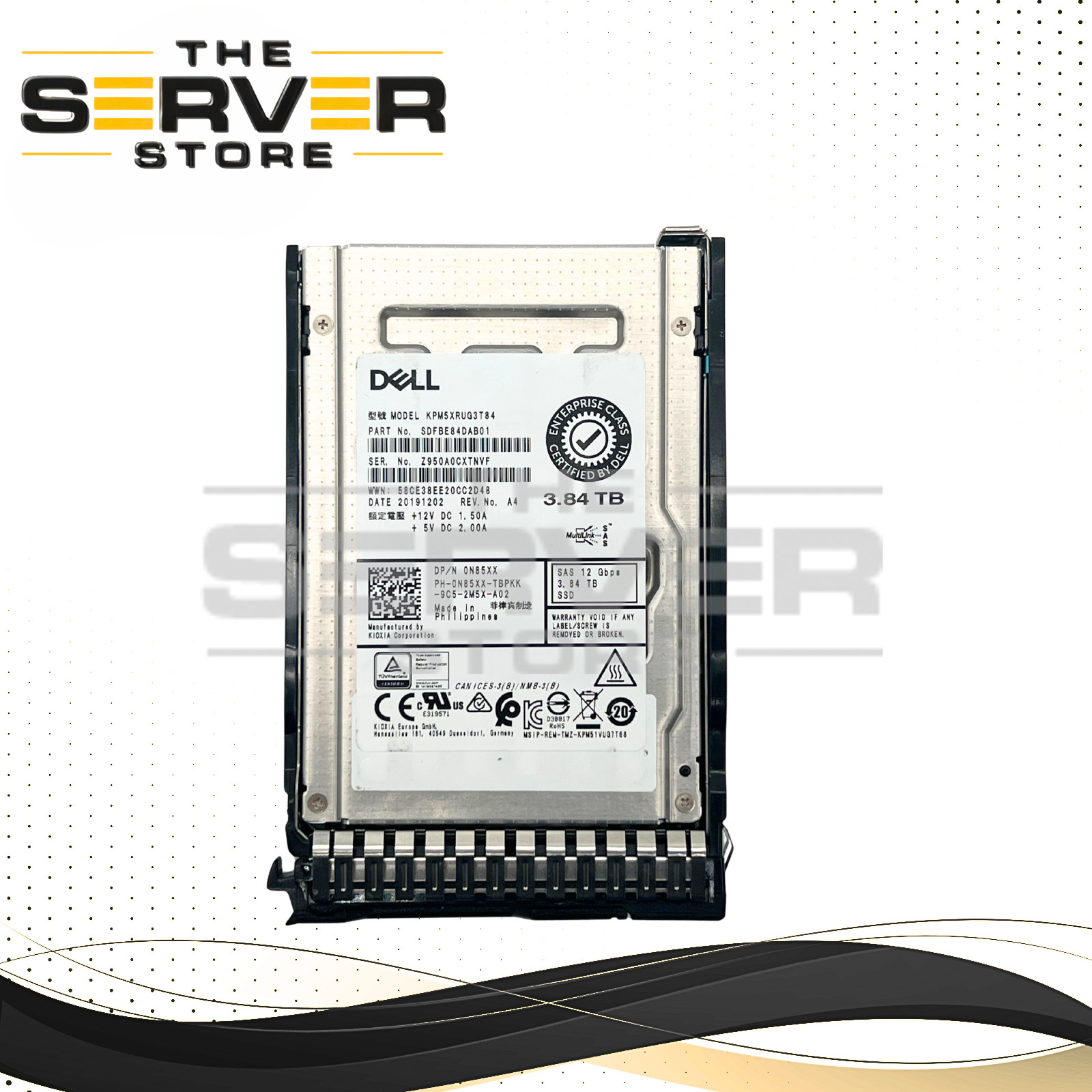 Kioxia 3.84TB SAS 12G RI SC SFF 2.5" SSD PM5-R Series HPE ProLiant KPM5XRUG3T84