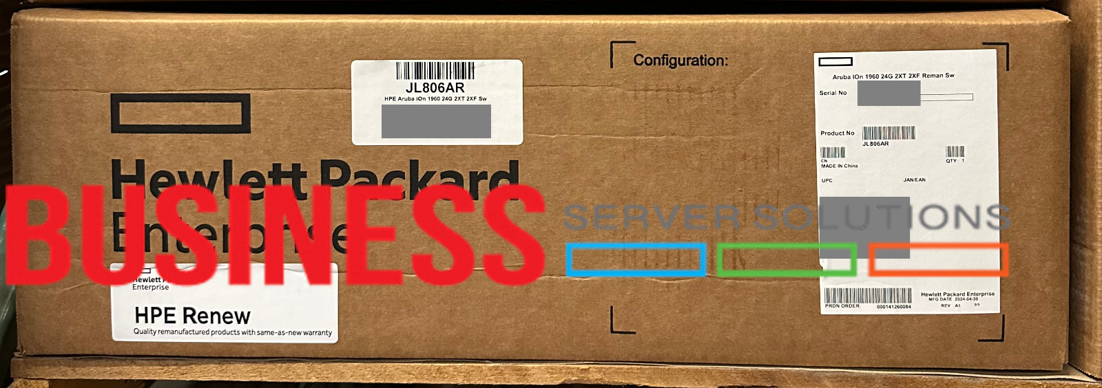 HPE Aruba IOn 1960 24G 2XT 2XF Switch JL806A