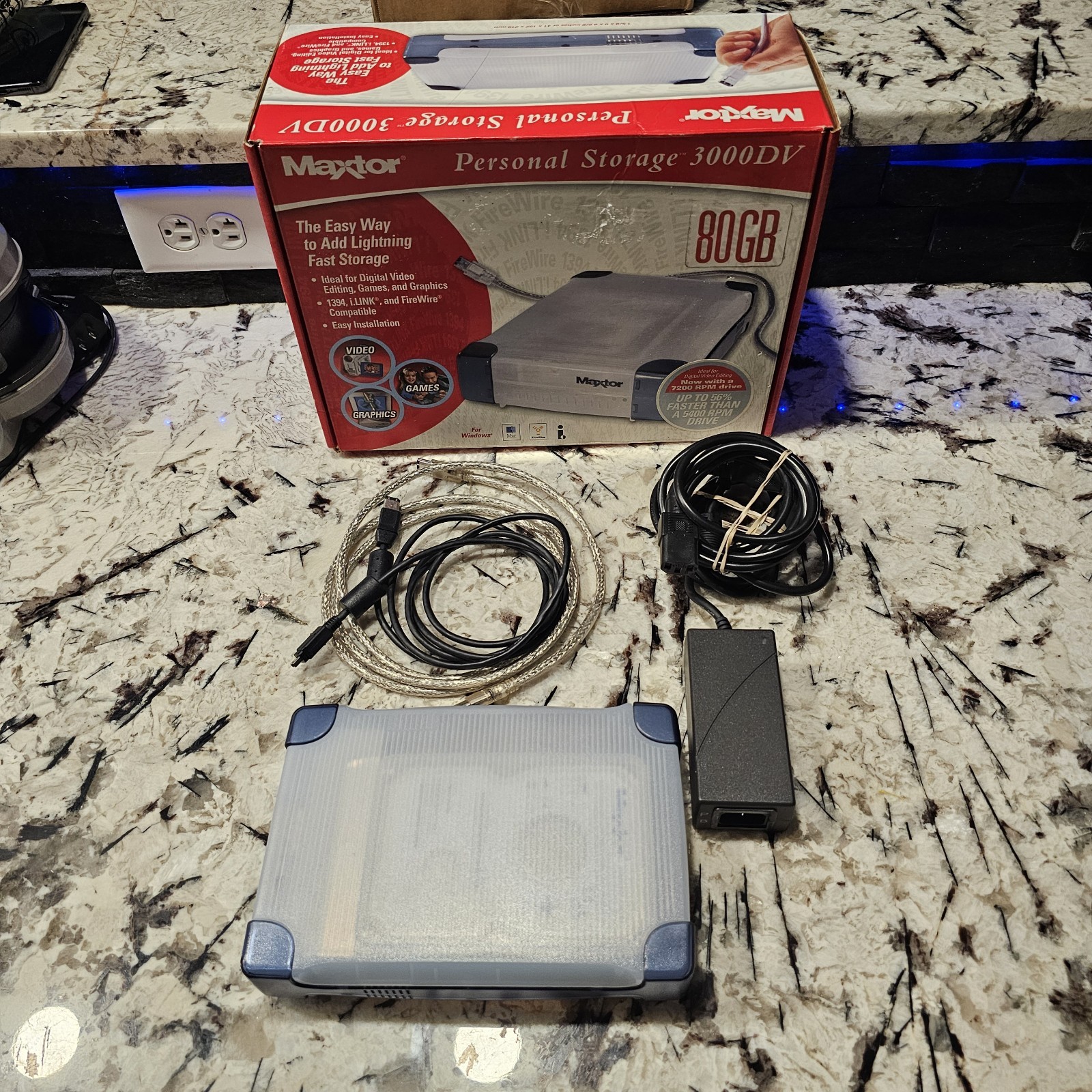 Maxtor Personal Storage 3000DV 80gb  Lightning Fast Storage