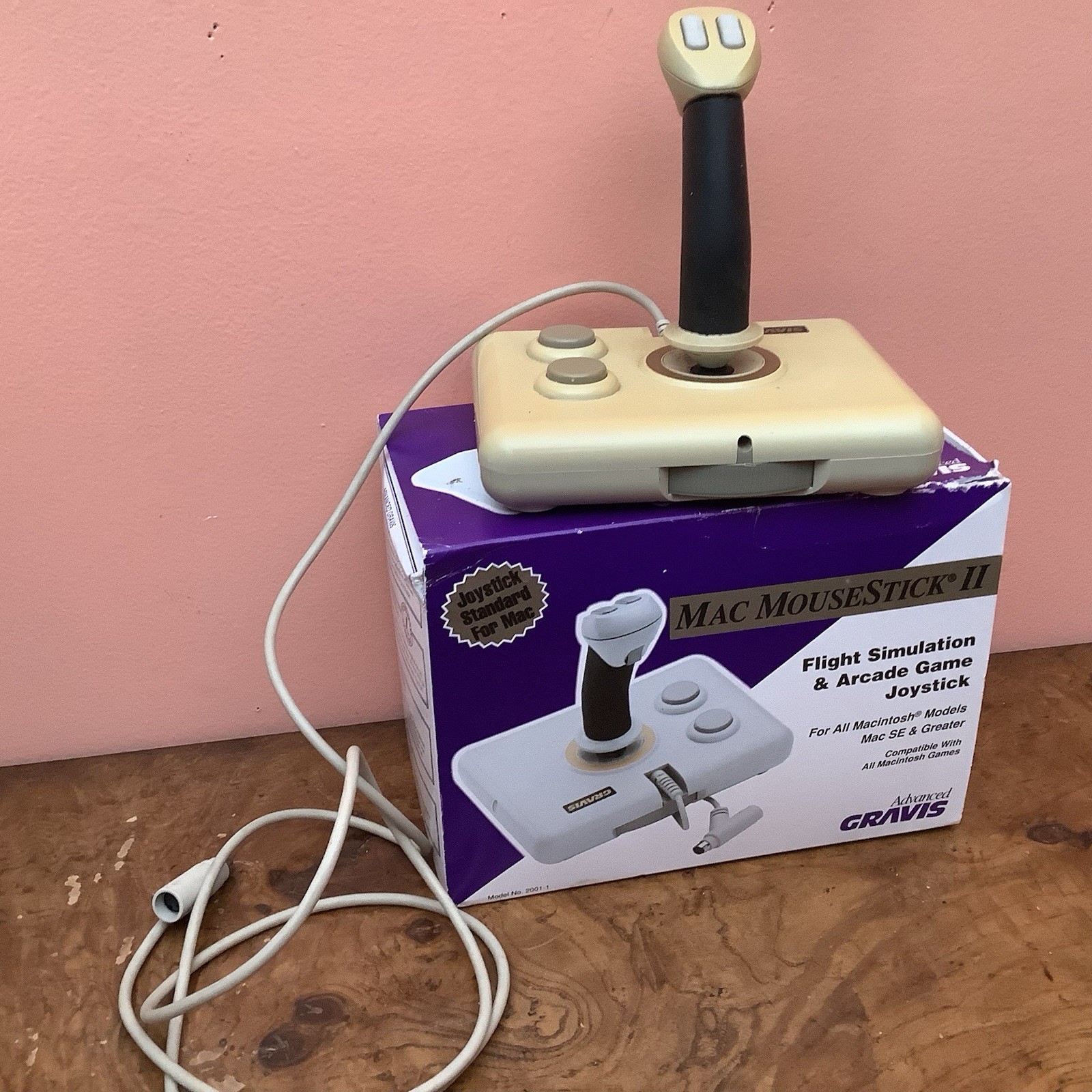 Advanced Gravis Mac MouseStick II Joystick / Macintosh Apple Flight & Games Read