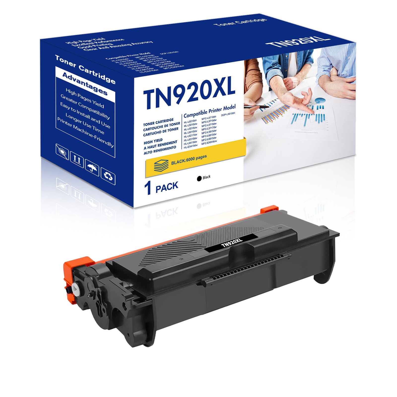 1x Compatible for Brother TN920XL TN920 XL Toner Cartridge HL-L5210DW HL-L6210DW
