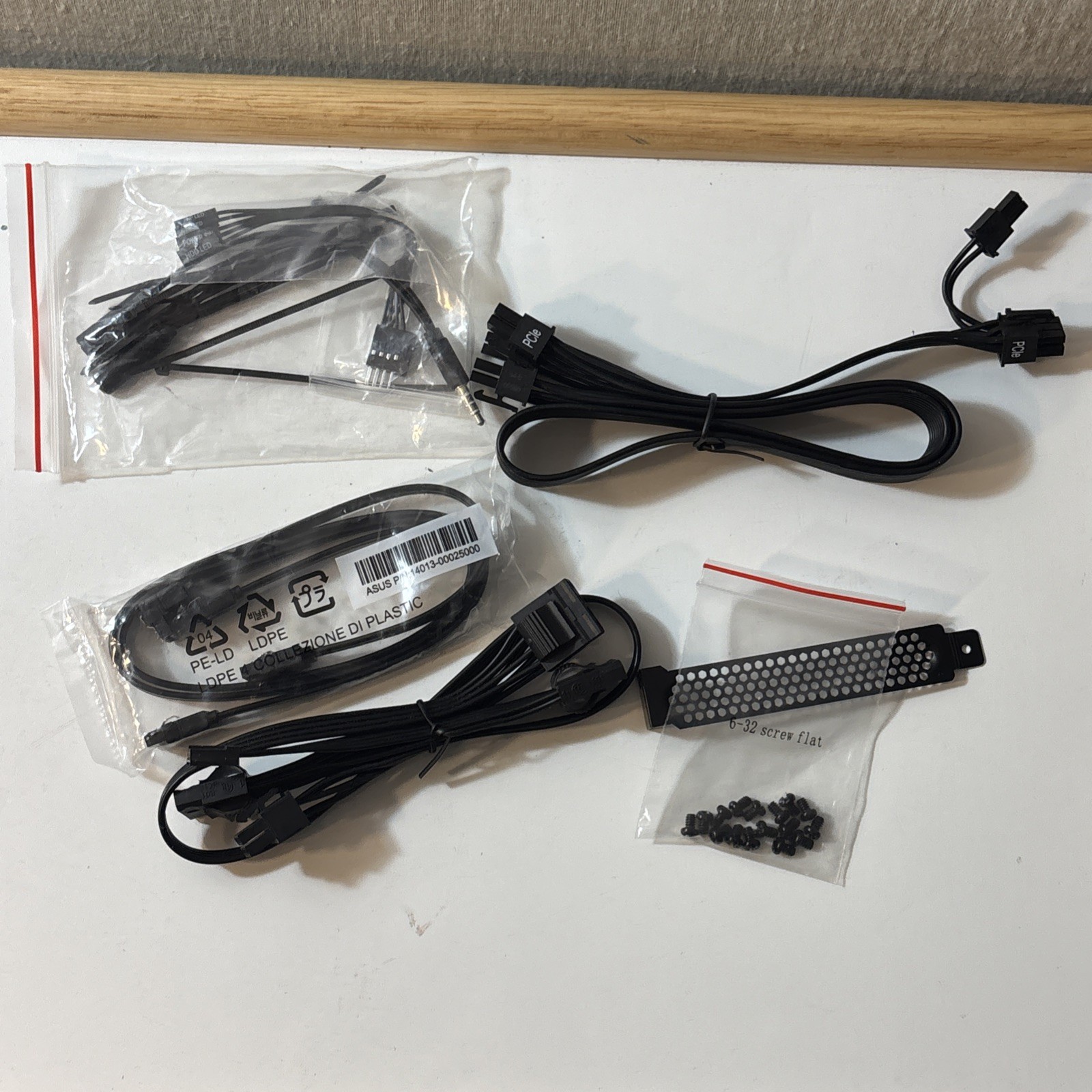 Motherboard Components ASUS Pieces Computer Cables Lot  LED Parts Etc Black