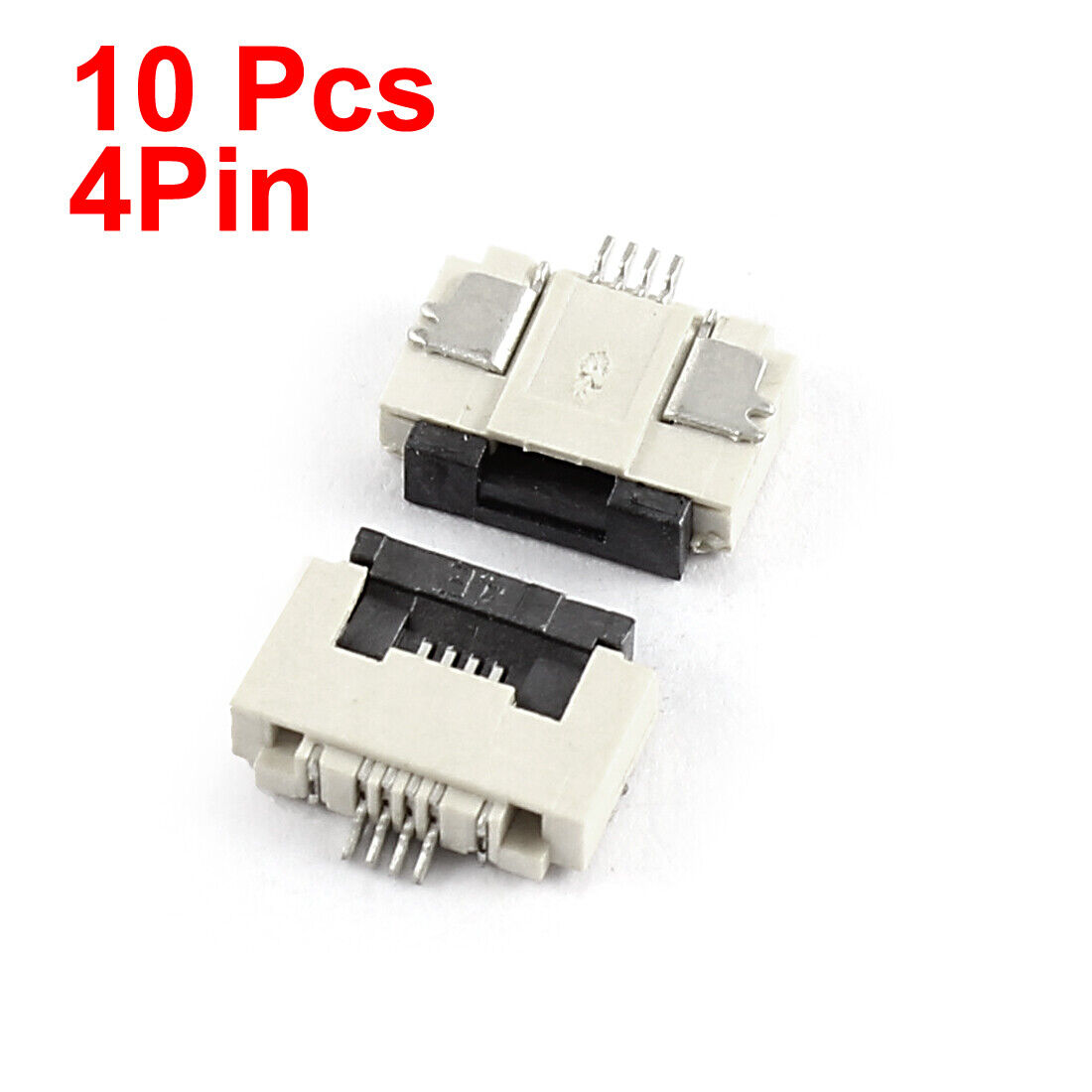 10Pcs Clamshell Type Bottom Port 4Pin 0.5mm Pitch FFC FPC Sockets Connector