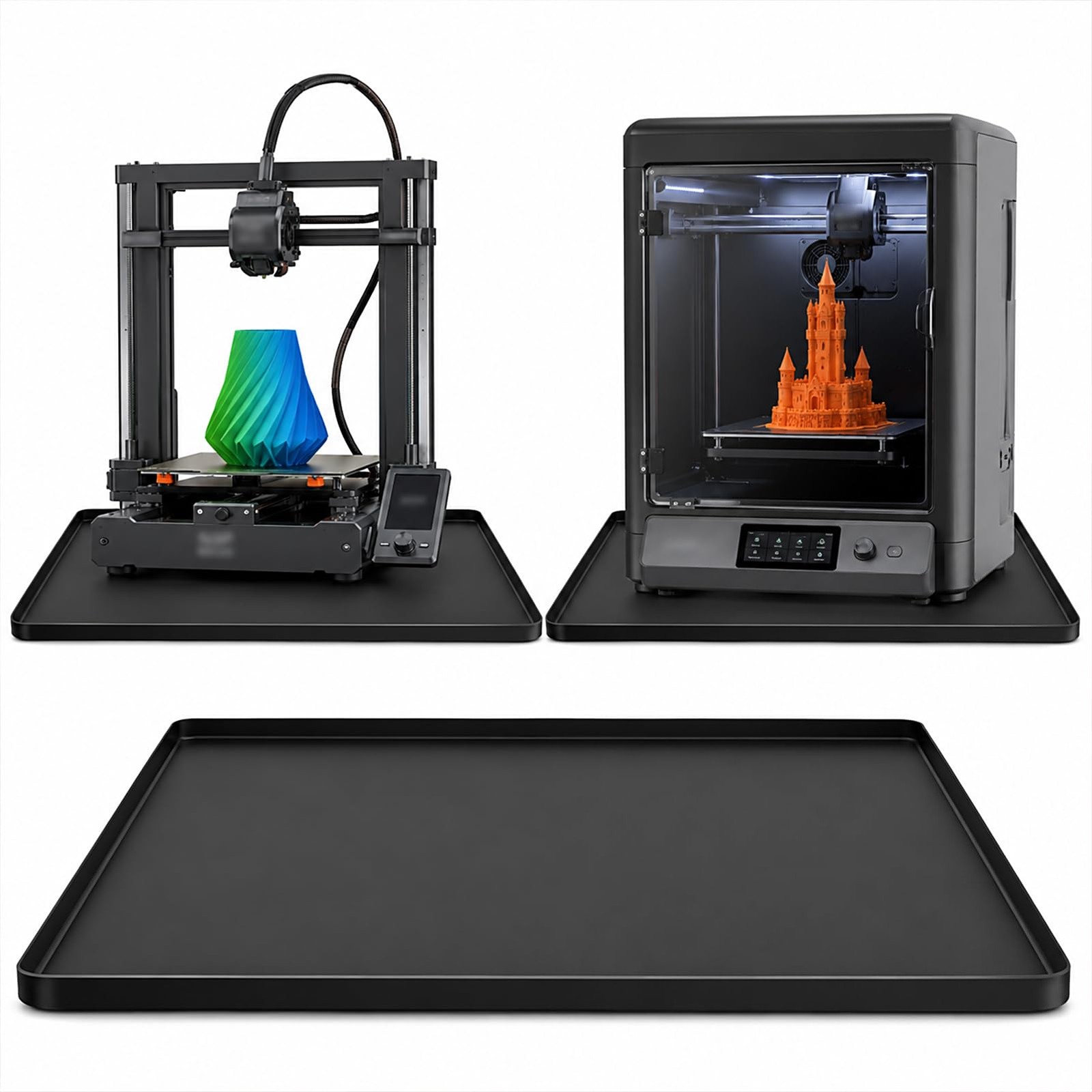 3D Printer Silicone Mat 23.6"x15.7", Large Anti-Vibration Pad Non-Slip Silico...