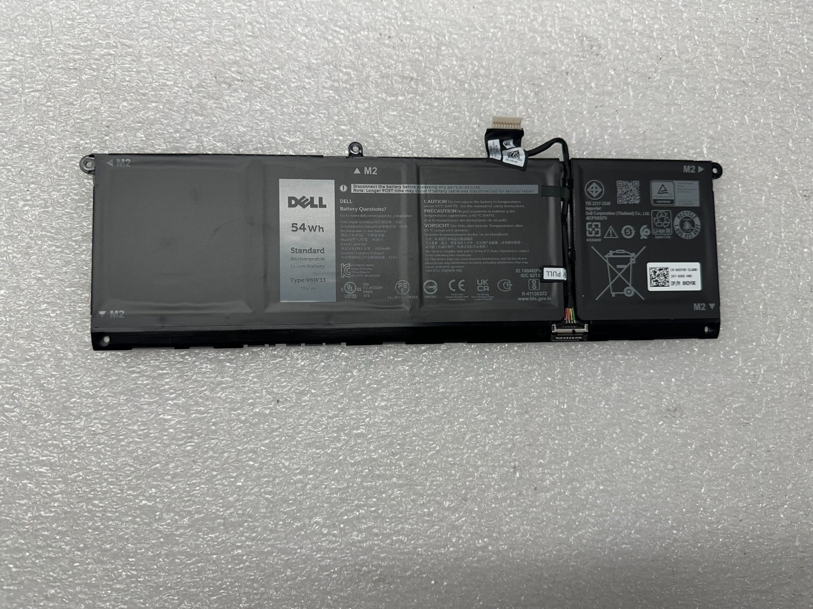 Dell Latitude 3520 genuine original battery XDY9K -Excellent in Dell bios