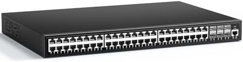 YuanLey 48 Port Gigabit Managed Switch 6x 10G SFP+ L3 Smart Ethernet Rackmount