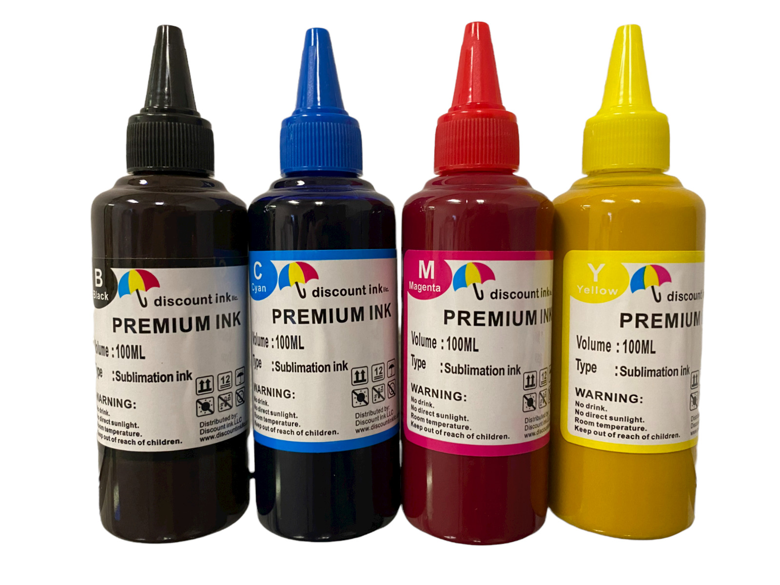 4x100ml Heat press Sublimation ink for All Canon HP Brother Epson printer