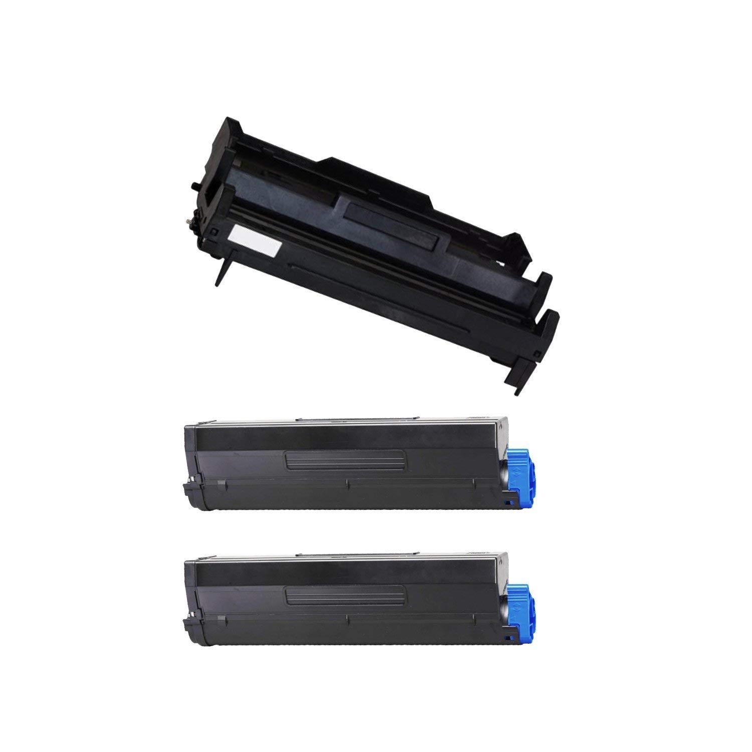 B4600 3-Pack Compatible Black Toner Cartridge 43502001 x2 and Drum 