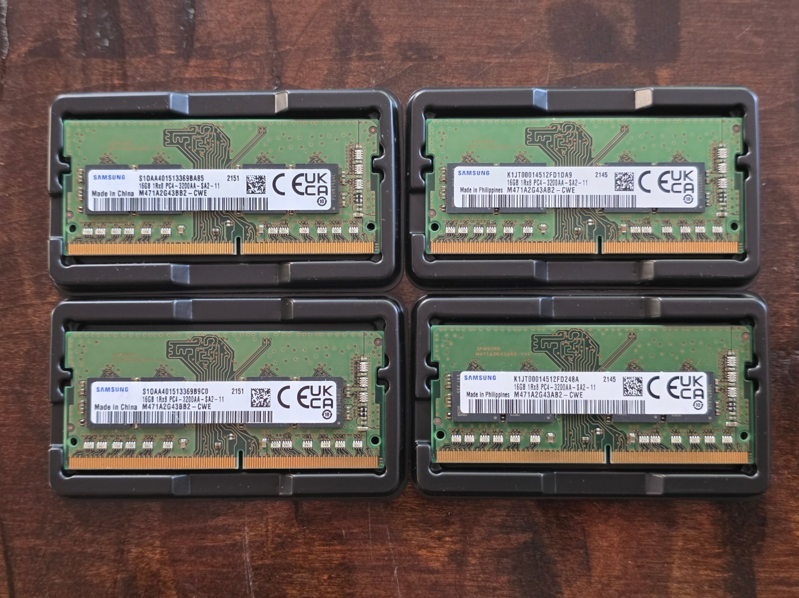 64GB (4x16GB) Samsung DDR4 3200Mhz SODIMM (PC4-25600) CL22 Non-ECC