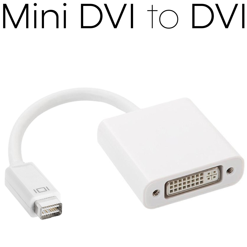 Mini DVI Male to DVI Female Adapter 6 Inch Video Cable Converter for Mac Book