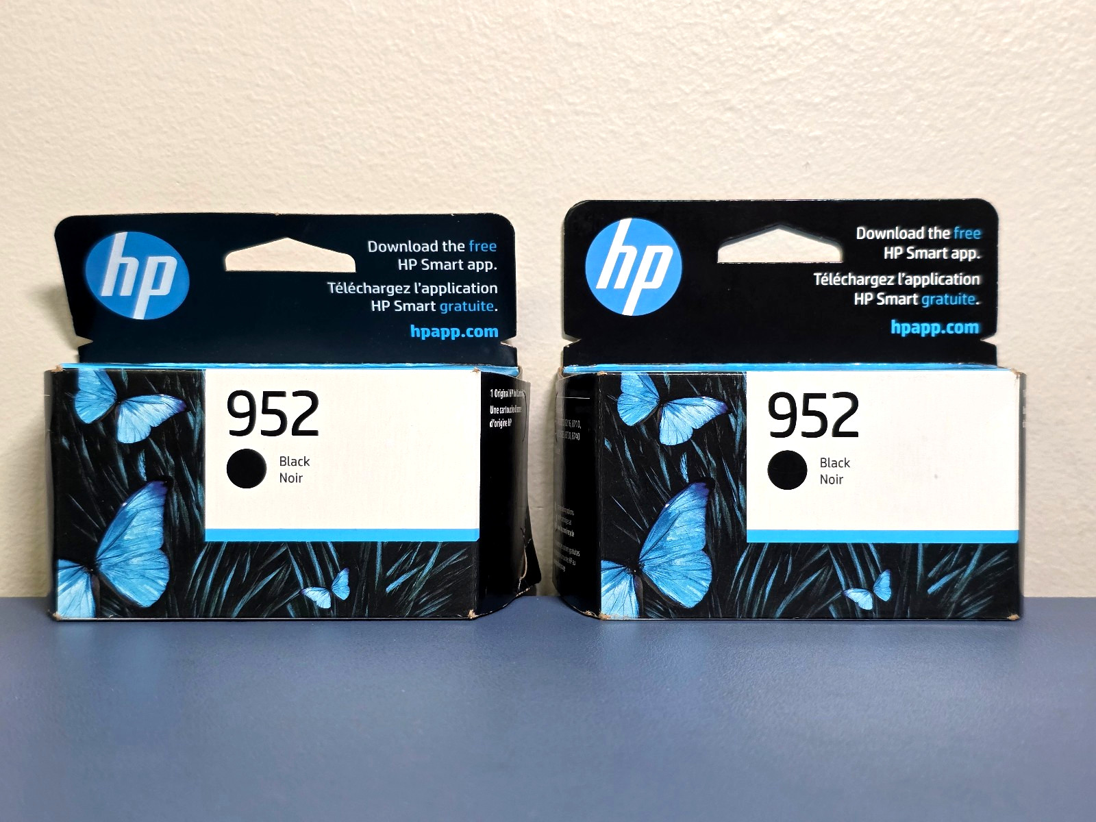 2PK Genuine HP 952 Black Ink F6U15AN NEW SEALED Warranty 08/2025 OEM