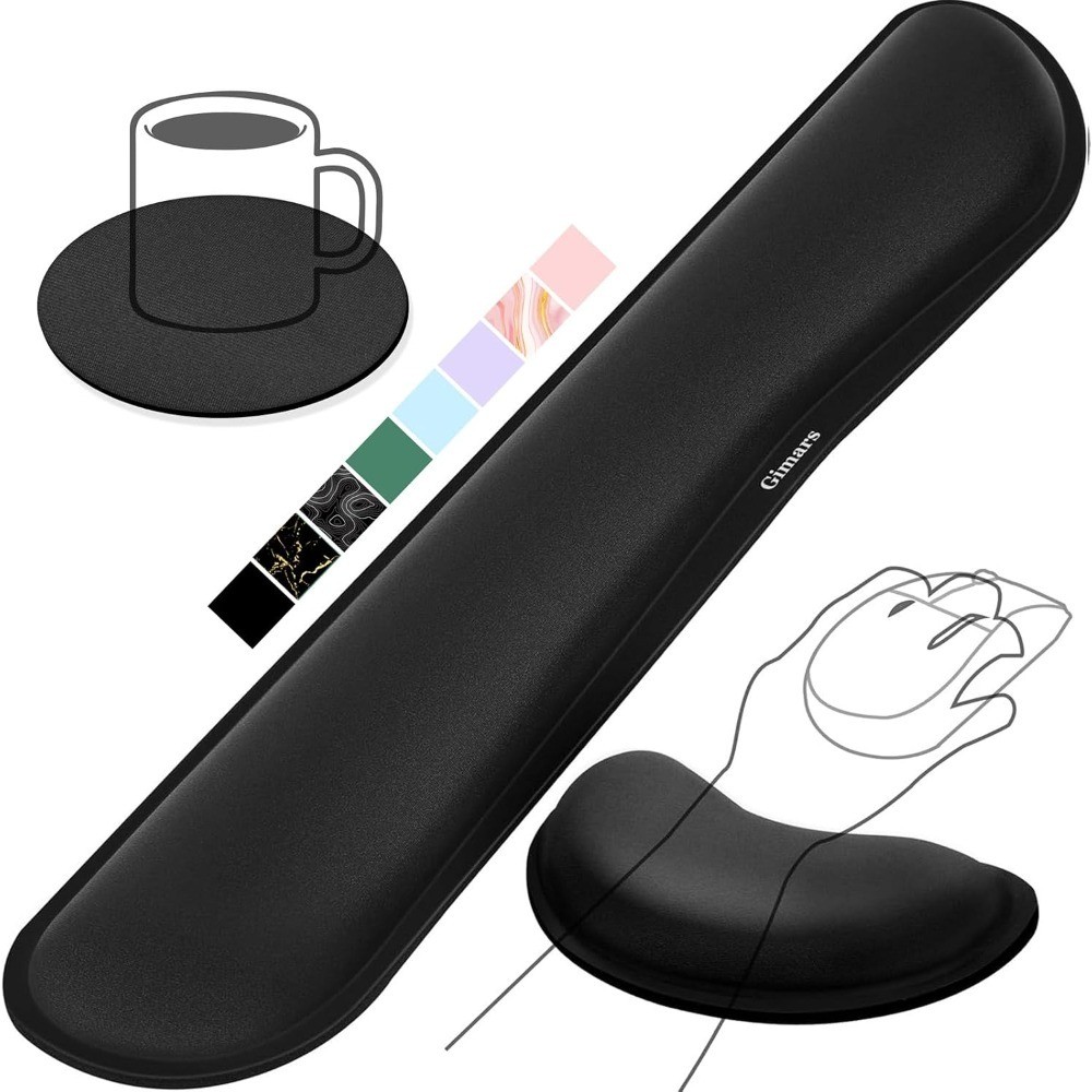 Upgrade Enlarge Silky and Superfine Fabric Gel Memory Foam Keyboard Wrist Rest