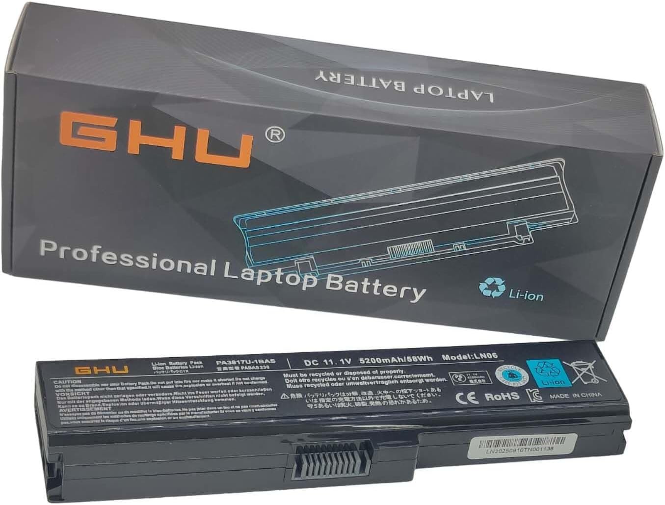 PA3817U 1BRS Laptop Battery 58Wh Replacement for Toshiba Satellite L755 L675