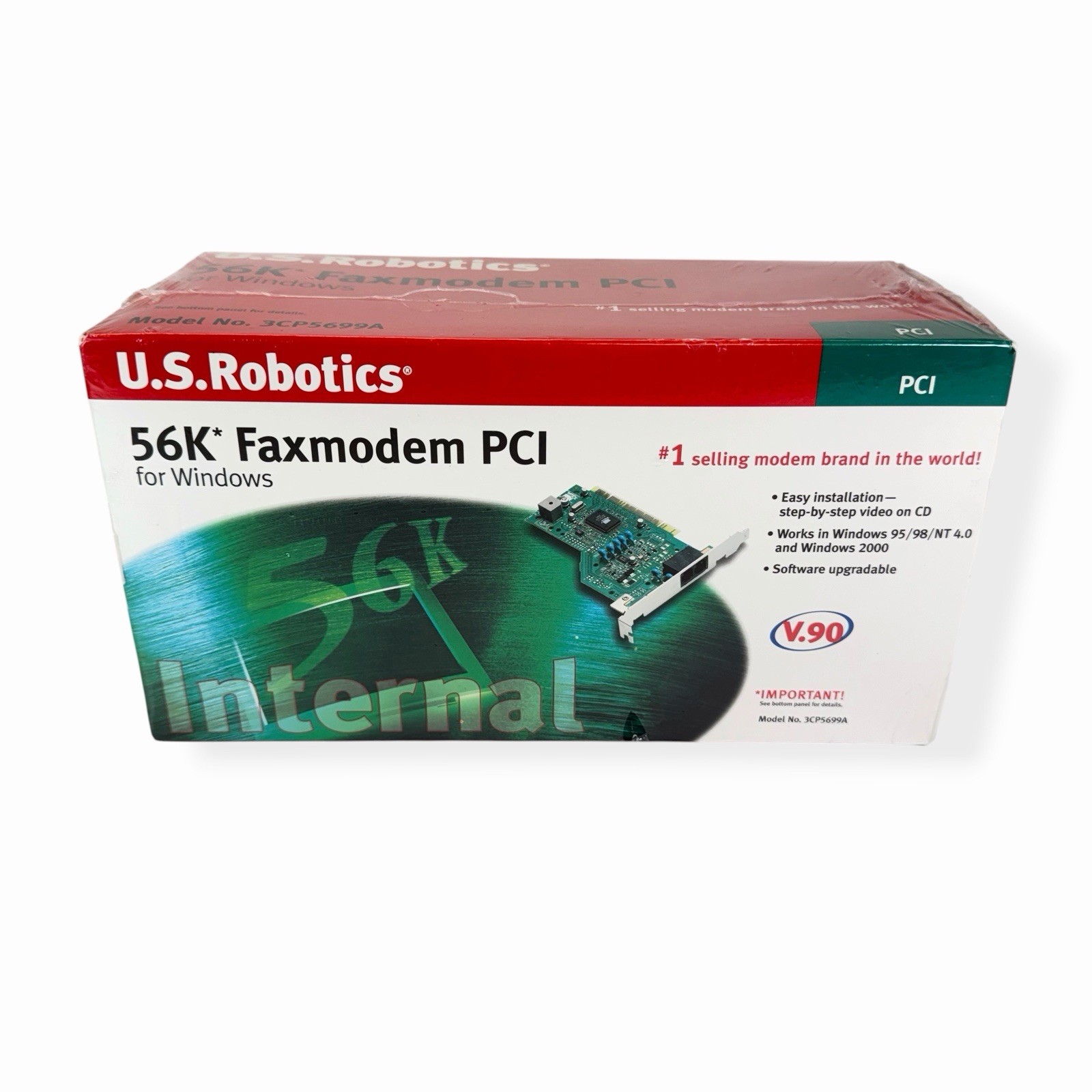 3Com U.S. Robotics 56K Faxmodem PCI Windows V90 3CP5699A New Factory Sealed