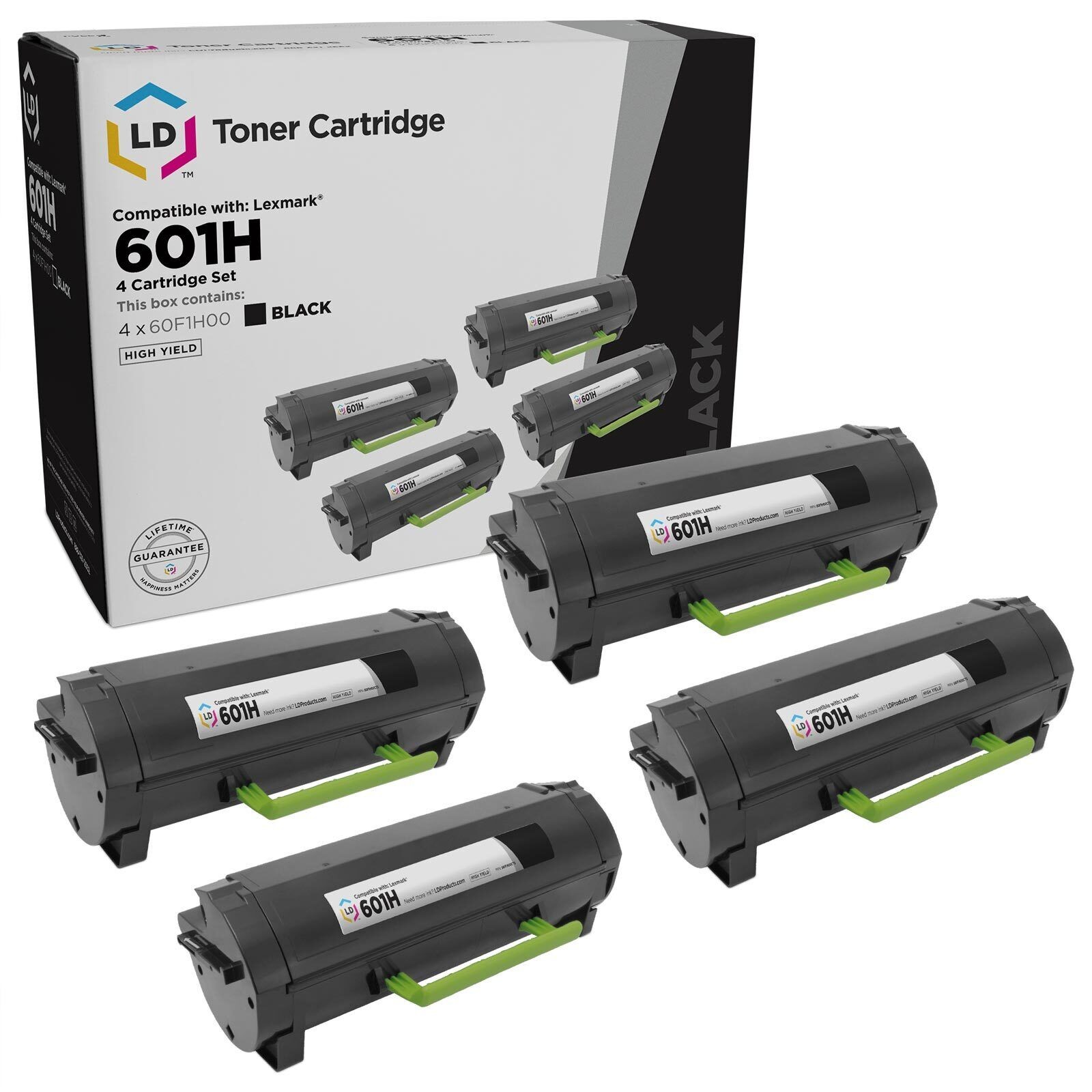 LD Comp Lexmark 60F1H00 4PK HY MX310dn MX410 MX510 MX511 MX610de MX611